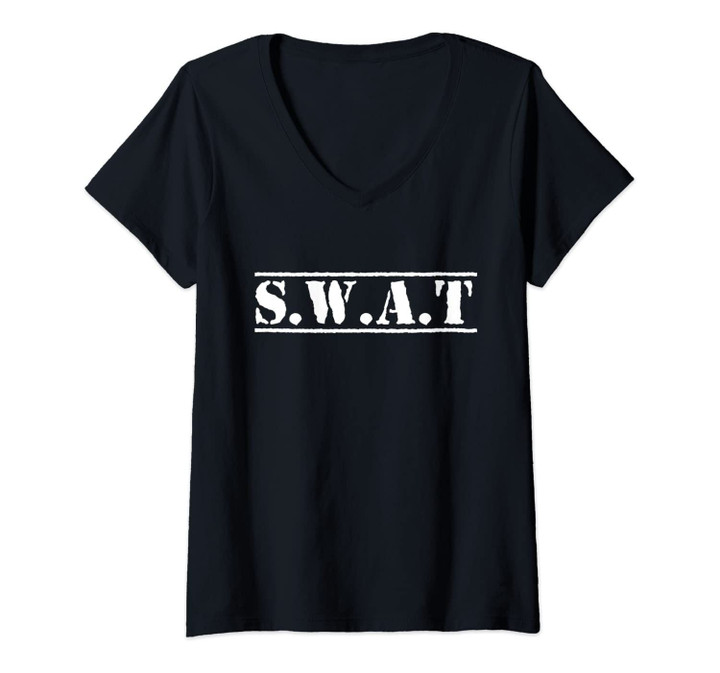 Womens S.W.A.T Team Srt Swat Law Enforcement Police Cop Duty V-Neck T-Shirt