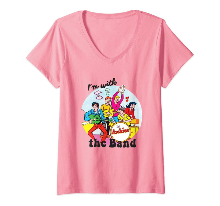 Womens I'm With The Band Archie Comics V-Neck T-Shirt