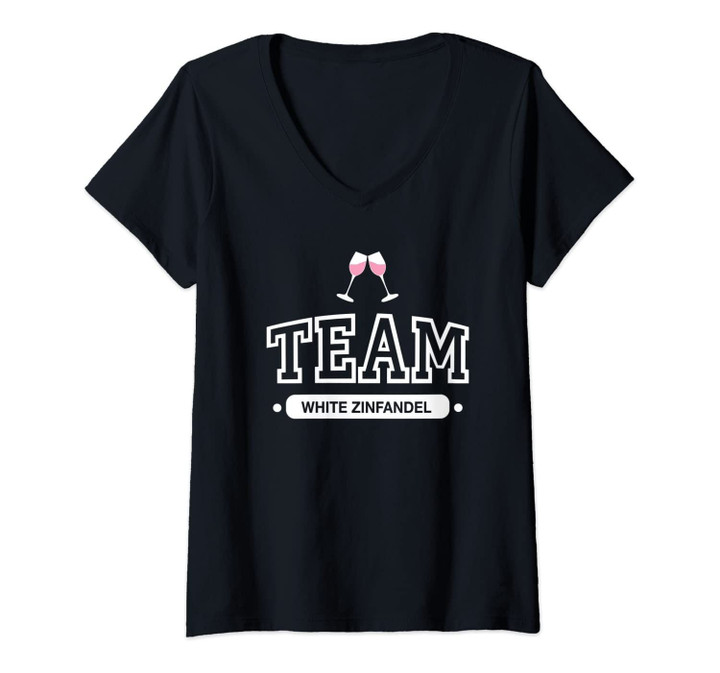 Womens Team White Zinfandel V-Neck T-Shirt