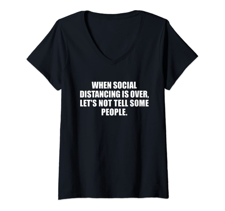 Womens Social Distancing V-Neck T-Shirt