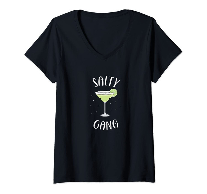 Womens Womens Salty Margarita Team Drinking Party Mamacita V-Neck T-Shirt