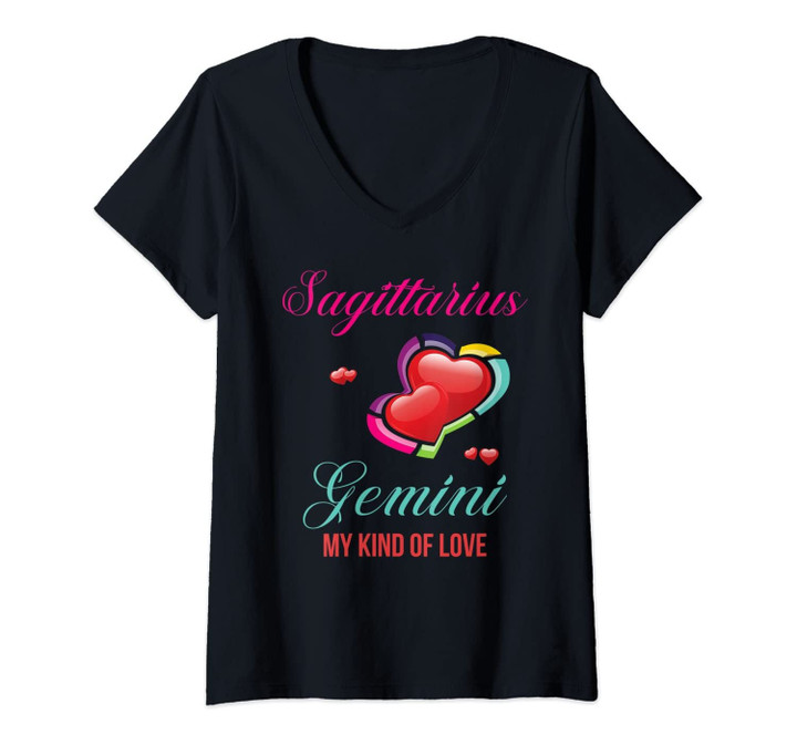Womens Horoscope And Astrology November December Sagittarius Gemini V-Neck T-Shirt