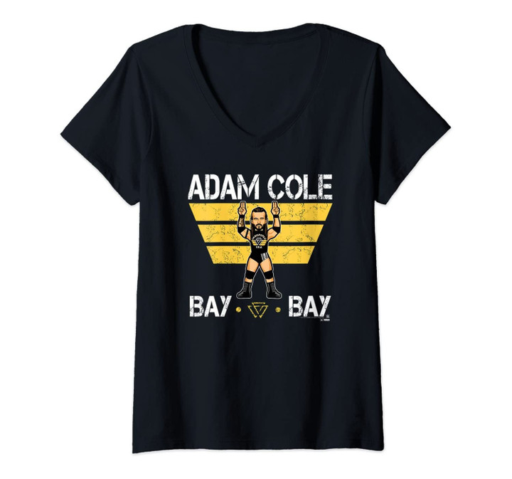 Womens Wwe Nerds Clothing Adam Cole Bay Bay V-Neck T-Shirt