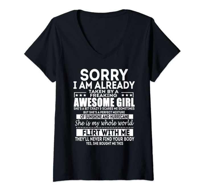 Womens Sorry I Am Already Taken V-Neck T-Shirt