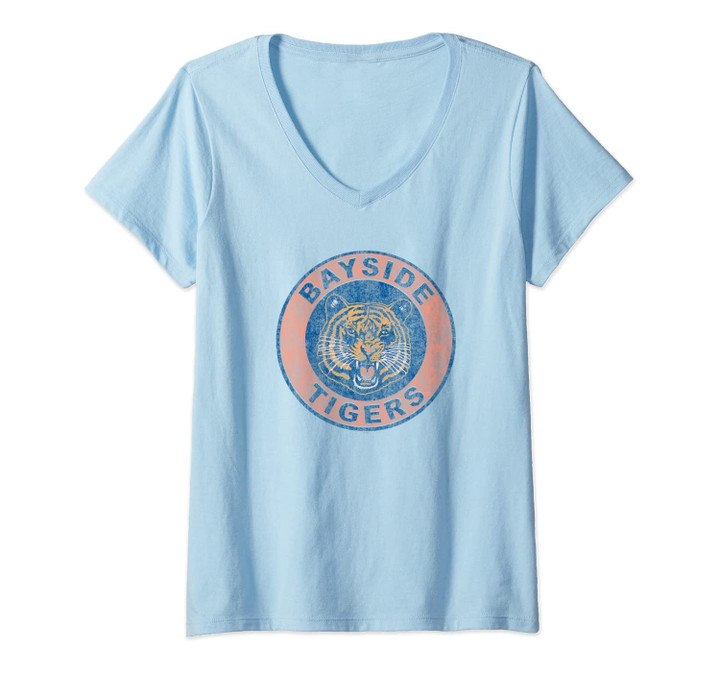 Womens Saved By The Bell Bayside Tigers Baja V-Neck T-Shirt