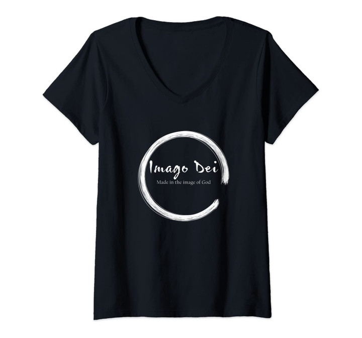 Womens Imago Dei Made In The Image Of God Latin V-Neck T-Shirt