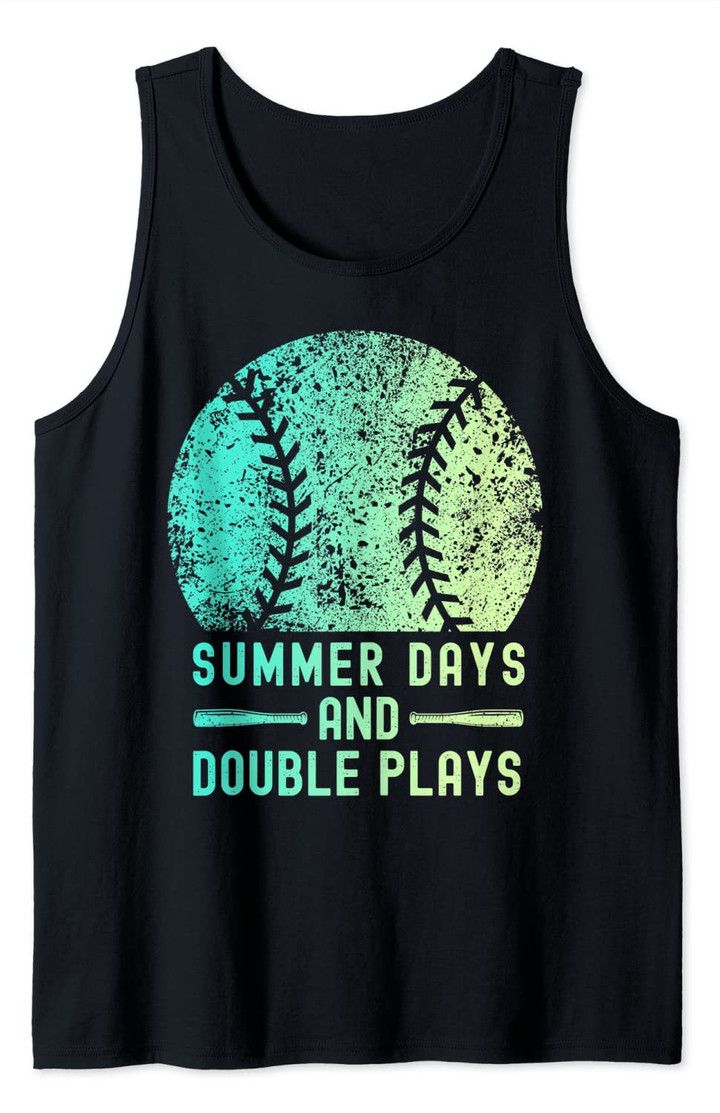 Summer Days And Double Plays Softball Men & Women Tank Top