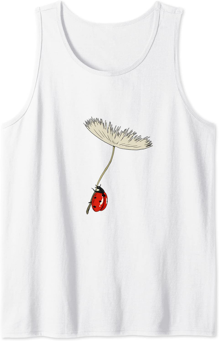 Dandelion Seeds with Ladybug Gift for yellow Flowers Friends Tank Top