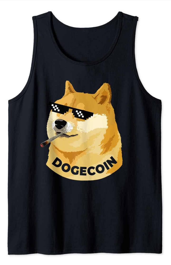 Dogecoin Doge HODL To the Moon Crypto Cryptocurrency Meme Tank Top
