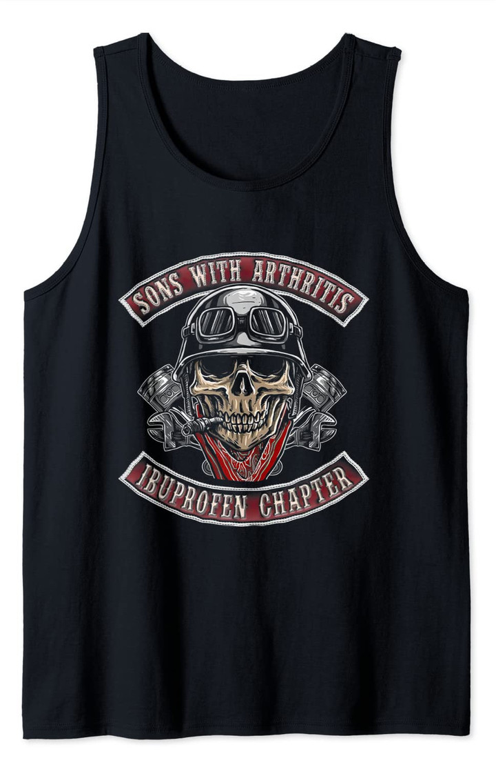 FATHER Sons with Arthritis Ibuprofen Chapter Motorcycle Gift Tank Top