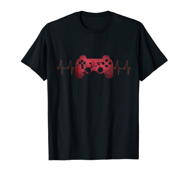 Gamer Heartbeat Video Games Gaming Gift Boys Teens T-Shirt-446098