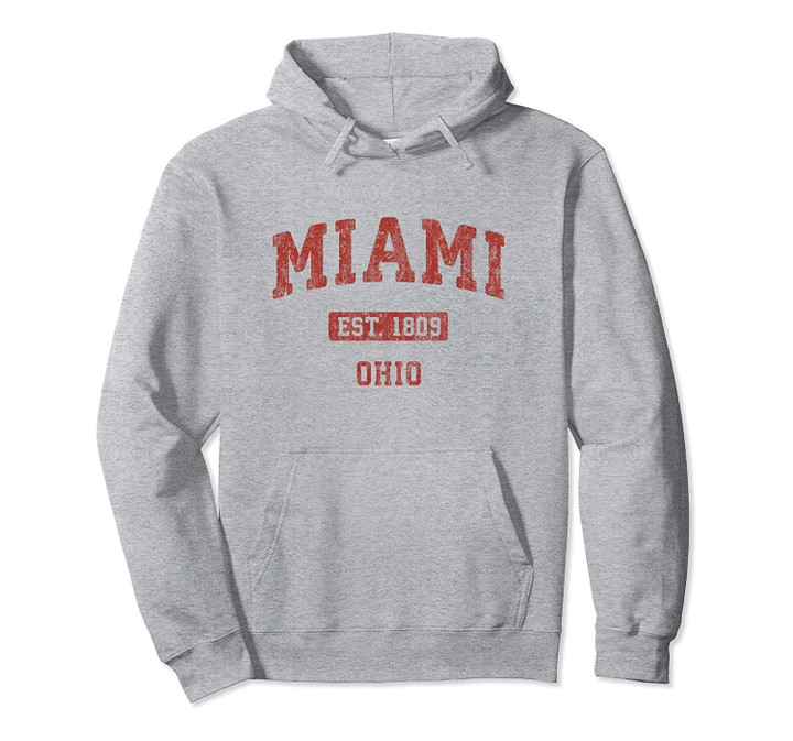 Miami Ohio OH Vintage Athletic Sports Design Pullover Hoodie