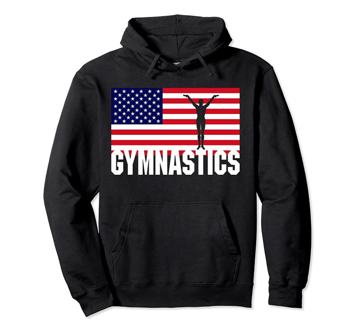 Gymnastics Hoodie with USA Flag for Women & Men