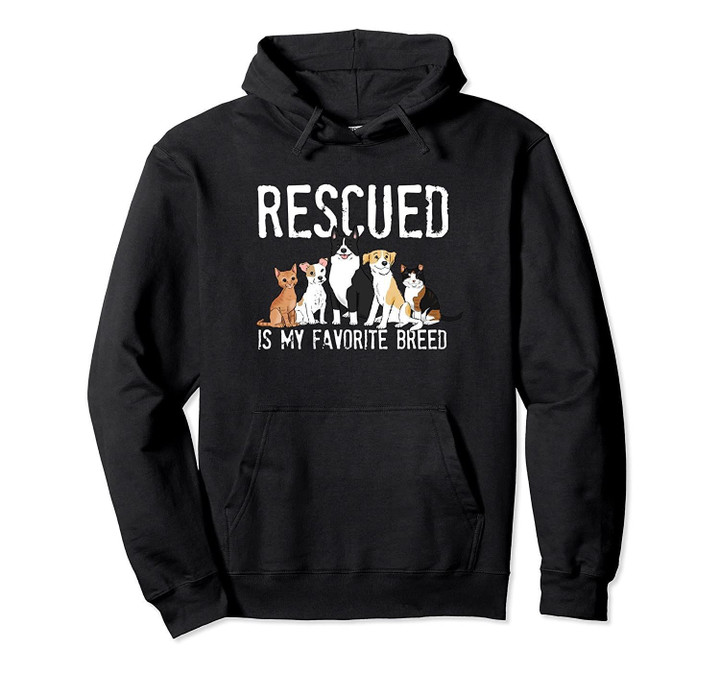 Rescue Dog, Rescue Cat, Rescue Dog Mom Hoodie, Pet Drawings
