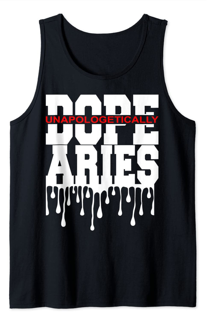 Dope Queen King Graphic Decor Aries Astrology Zodiac Tank Top