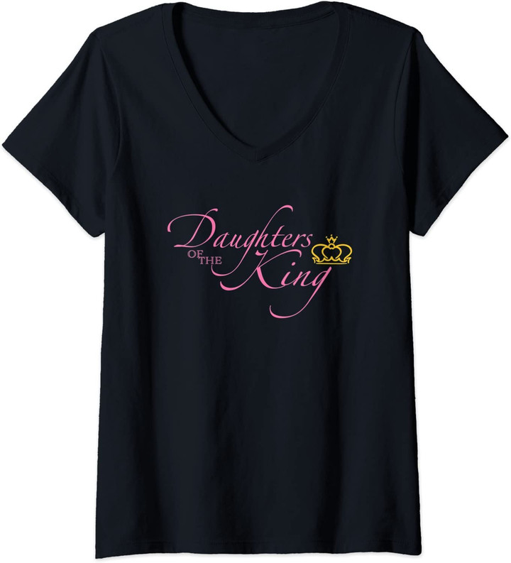 Womens Daughters of the King V-Neck T-Shirt