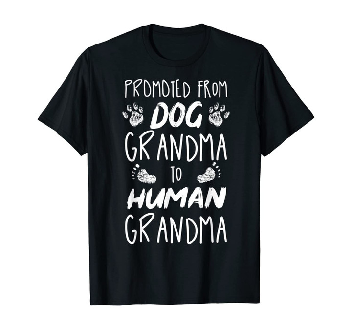 Promoted From Dog grandma To Human grandma T-Shirt
