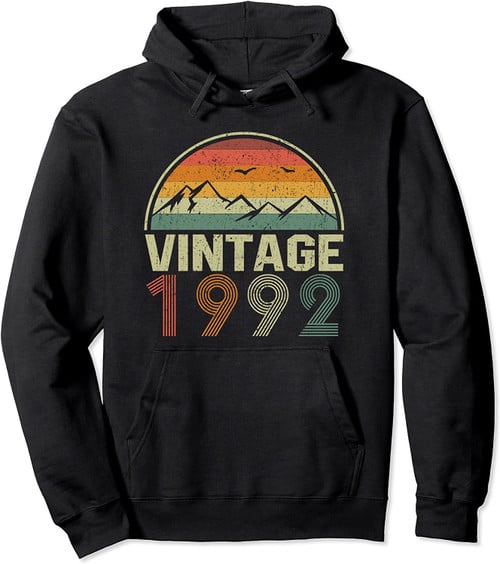 Funny Classic 30th Birthday Gift Idea Vintage 1992 Pullover Hoodie