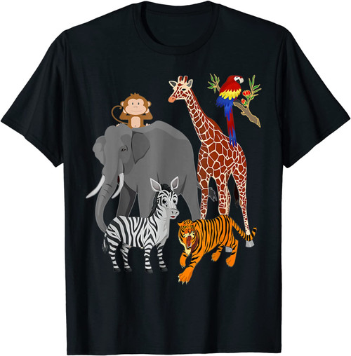 Zoo Animals Wildlife Birthday Party A Day At The Zoo T-Shirt