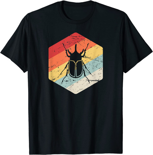 Retro Vintage Entomology Bugs, Insects, & Rhinoceros Beetle T-Shirt