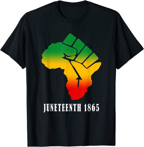 Juneteenth Ancestors Black African Map American Freedom Gift T-Shirt