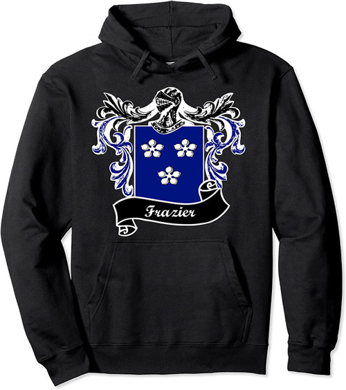 Frazier Coat Of Arms Surname Last Name Family Crest Pullover Hoodie