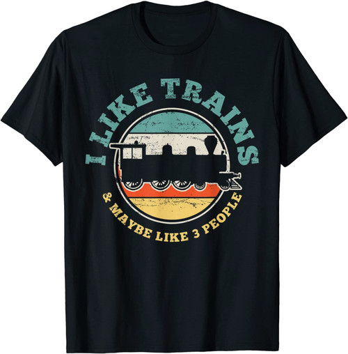 Trains Locomotive Funny Vintage Gift T-Shirt