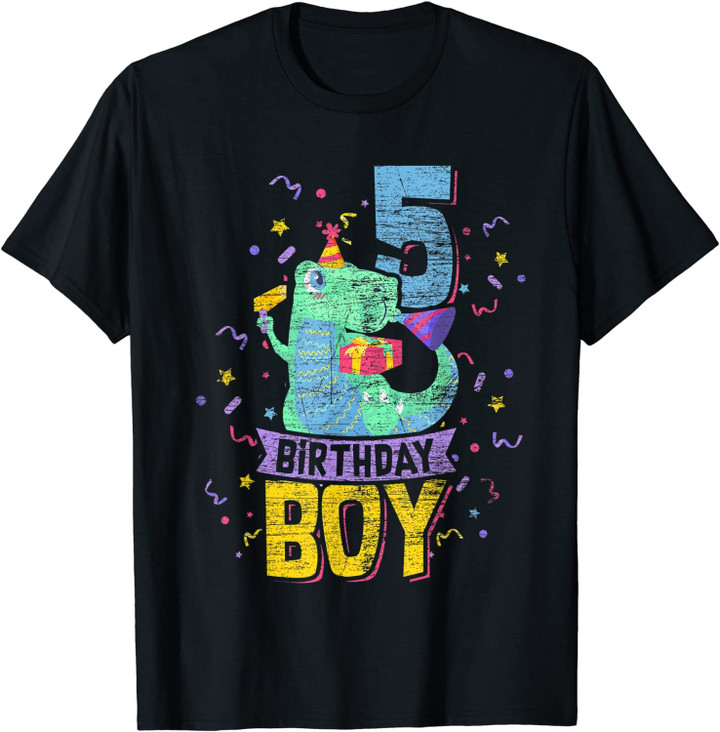 5 Years Old Birthday Boy Gifts 5th Birthday T-Shirt