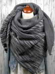 Scarfs Striped Casual Thickened Warmth Shawl Scarf