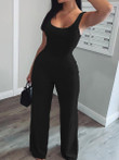 Casual Vest Sports Flared Jumpsuit