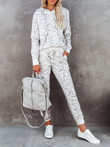 Snake Print Hooded & Elasticated Trousers Two-Piece Suit