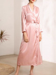 Trim And Full Length Acetate Silk Nightgown