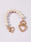 Faux Pearl Heart Decor Bracelet