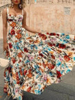 Foral Print Sleeveless Sling Dress