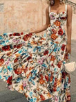 Foral Print Sleeveless Sling Dress
