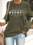 Letter Print Round Neck Long Sleeve Casual T-Shirt