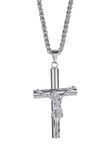 Stainless Steel Plated with Jesus Christ Crucifix Cross Pendant