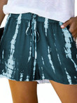 Tie-dye Printed Wide-leg Casual Loose Shorts