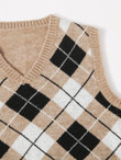 V-neck Argyle Pattern Sweater Vest