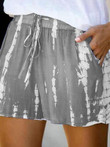 Tie-dye Printed Wide-leg Casual Loose Shorts