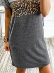 Leopard Print Casual Round Neck Short Sleeve Dress