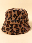 Leopard Pattern Fluffy Bucket Hat