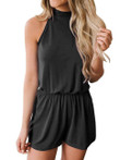 Sleeveless Stand-up Collar Casual Jumpsuit