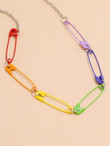 Safety Pin Design Necklace