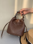 Women's Handbags Fashion Leather Chain Bucket Bag