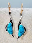 Blue Pebbles Elegant Vintage Earrings