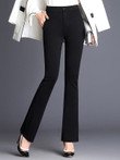 Straight Stretch Casual Flared Trousers