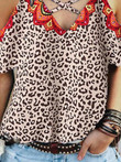 Strapless Leopard Print T-shirt