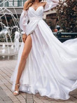 Elegant Lace Sleeve Big Swing Dress