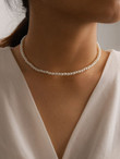 Faux Pearl Beaded Necklace